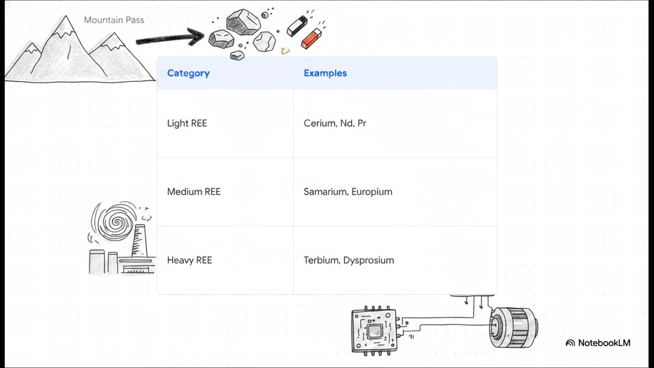 Light Medium and Heavy REE Categories